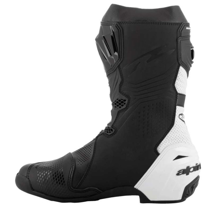 Alpinestars SUPERTECH R VENTED Black White motorcycle boots