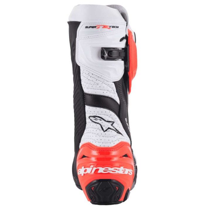 Motorcycle boots Alpinestars SUPERTECH R VENTED Black White Red Fluo