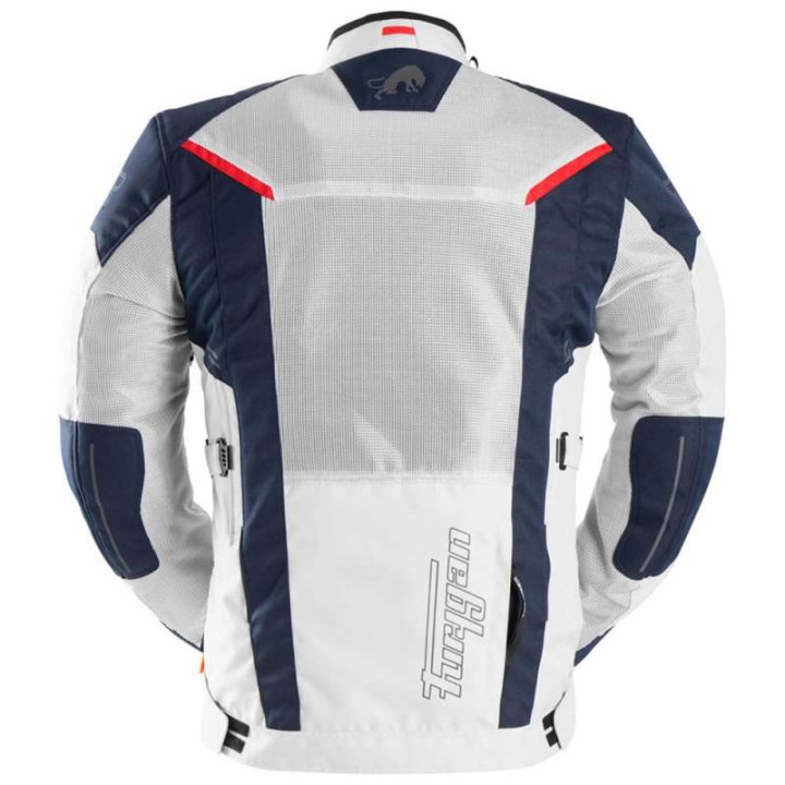 Blouson moto Furygan BROOKS VENTED + Bleu/Pearl/Rouge