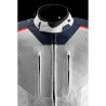 Blouson moto Furygan BROOKS VENTED + Bleu/Pearl/Rouge