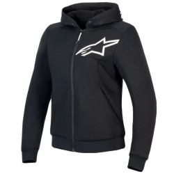 Alpinestars STELLA CHROME V2 SPORT Black White motorcycle sweatshirt