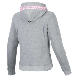 Sweat moto Alpinestars STELLA CHROME V2 SPORT Gray Heather Pink Fluo 2