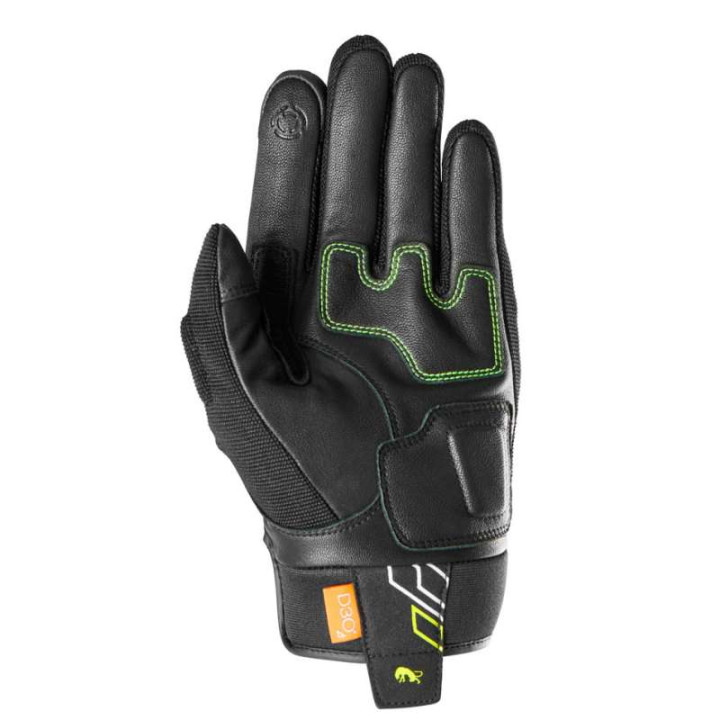 Summer motorcycle gloves Furygan JET NEON D3O Black/Yellow