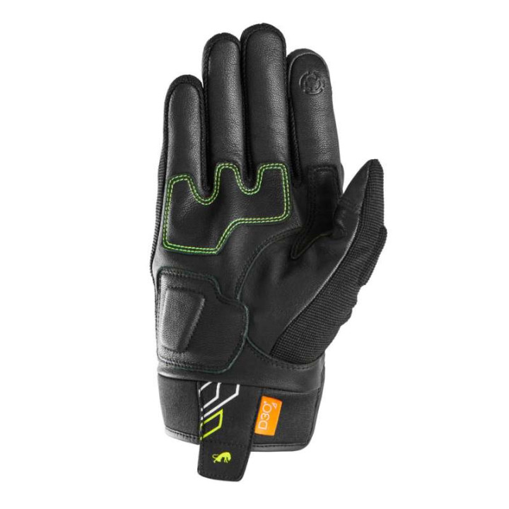 Summer motorcycle gloves Furygan JET NEON D3O Black/Yellow
