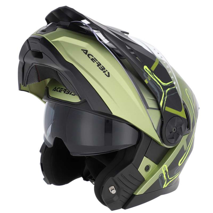 Acerbis RIDER modular motorcycle helmet GREEN/BLACK