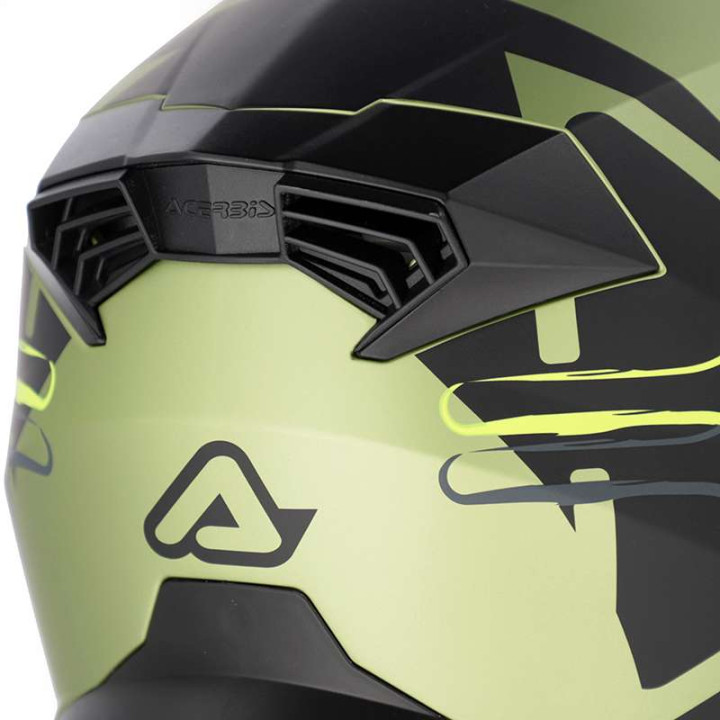 Acerbis RIDER modular motorcycle helmet GREEN/BLACK