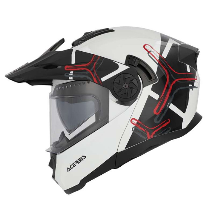 Acerbis RIDER modular motorcycle helmet WHITE/BLACK