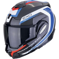 Casque moto modulable Scorpion EXO-TECH EVO CARBON COSY NOIR/BLEU/ROUGE