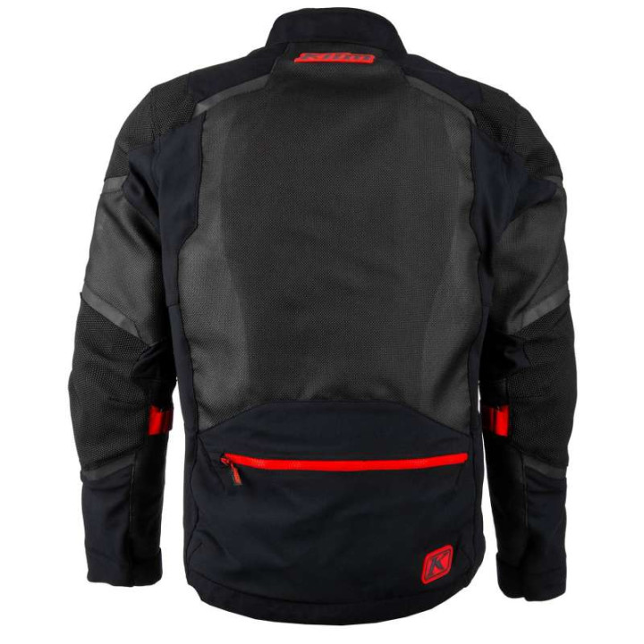 Motorcycle jacket Klim BAJA S4 2025 Black / Fiery Red