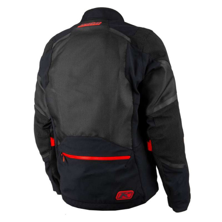 Motorcycle jacket Klim BAJA S4 2025 Black / Fiery Red