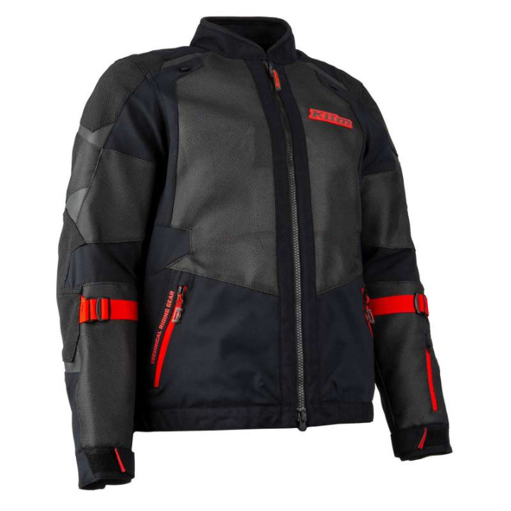 Motorcycle jacket Klim BAJA S4 2025 Black / Fiery Red