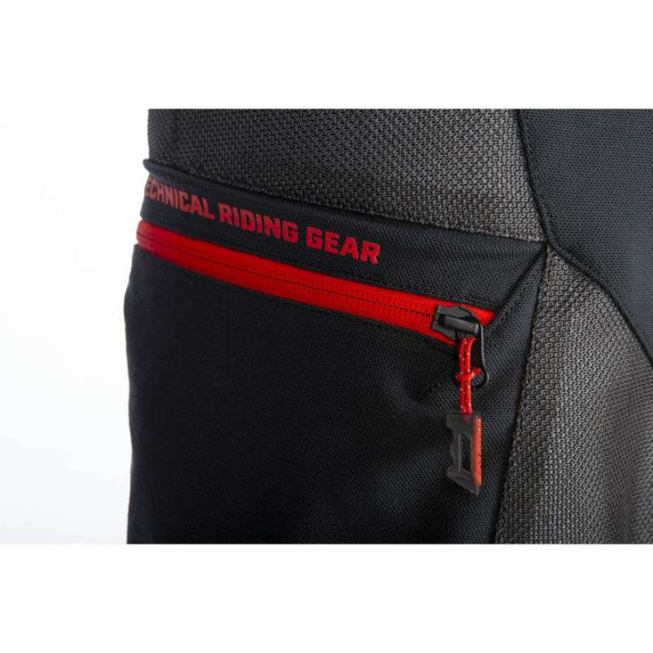 Motorcycle pants Klim BAJA S4 Black / Fiery Red Short Legs