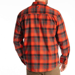 KLIM COTTONWOOD MIDWEIGHT FLANNEL Fiery Red / Black shirt 2