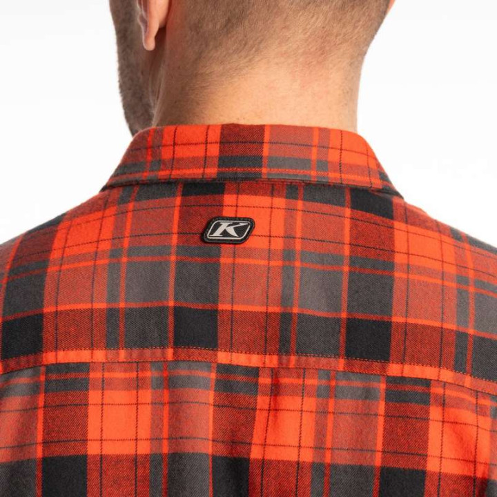 Chemise KLIM COTTONWOOD MIDWEIGHT FLANNEL Fiery Red / Black