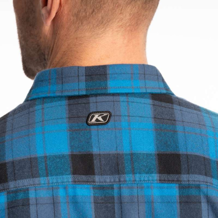 KLIM COTTONWOOD MIDWEIGHT FLANNEL Blue Fusion / Black shirt