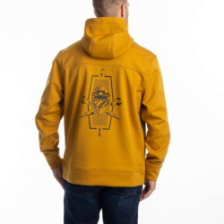 Sweat KLIM PETROL PULLOVER HOODIE Golden Brown / Black 2
