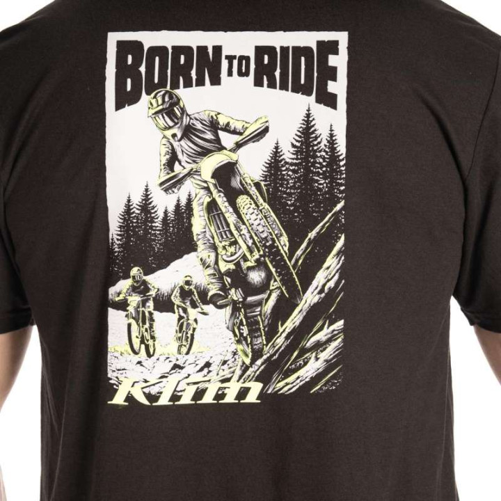 T-shirt Klim SADDLE MOUNTAIN TRI-BLEND Black / Hi-Vis