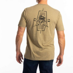 Klim PETROL TRI-BLEND T-shirt Coyote Brown Heather / Black 2