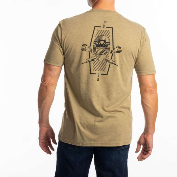 Klim PETROL TRI-BLEND T-shirt Coyote Brown Heather / Black