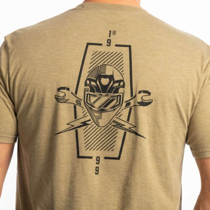 Klim PETROL TRI-BLEND T-shirt Coyote Brown Heather / Black