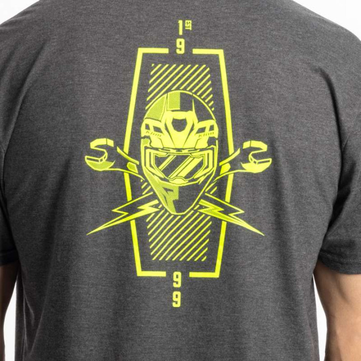 T-shirt Klim PETROL TRI-BLEND Heathered Charcoal / Hi-Vis