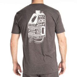 Klim LIVE TO RIDE TRI-BLEND Heathered Charcoal / White T-shirt 2