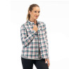 Chemise femme KLIM SUNLIGHT TRAIL MIDWEIGHT FLANNEL Snow White / Raspberry Radiance