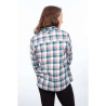 Chemise femme KLIM SUNLIGHT TRAIL MIDWEIGHT FLANNEL Snow White / Raspberry Radiance