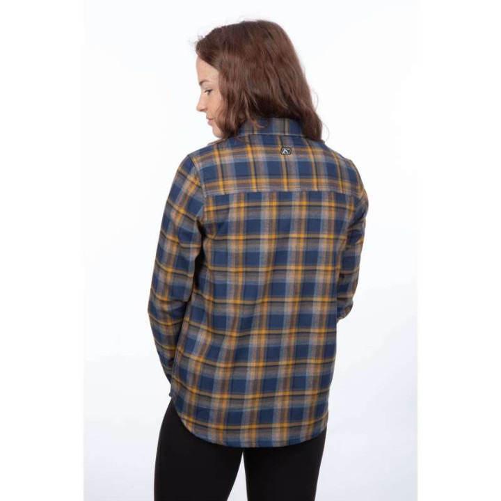Women's shirt KLIM SUNLIGHT TRAIL MIDWEIGHT FLANNEL Dress Blues / Mock Orange