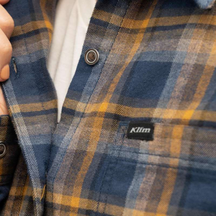 Women's shirt KLIM SUNLIGHT TRAIL MIDWEIGHT FLANNEL Dress Blues / Mock Orange