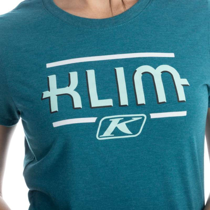Women's T-shirt Klim KUTE CORP SS T Heathered Teal / Beach Glass