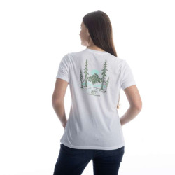 Women's T-shirt Klim CANYON TRI-BLEND White / Hedge Green 2