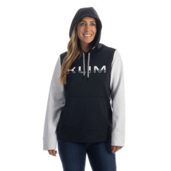 Sweat femme Klim PETROL PULLOVER HOODIE Black / White 2