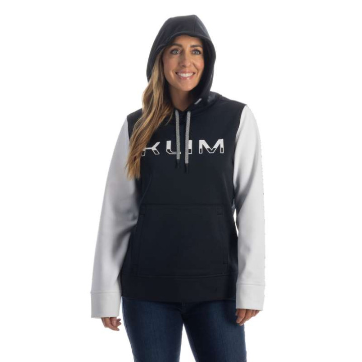 Sweat femme Klim PETROL PULLOVER HOODIE Black / White
