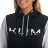Sweat femme Klim PETROL PULLOVER HOODIE Black / White