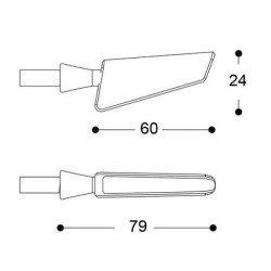 Clignotants moto séquentiels Barracuda SQ-LED B-LUX Noir 2