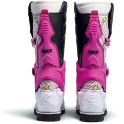Bottes moto tout terrain Sidi 2026 Crossair HD Billy Bolt Edition Spéciale - Blanc & Rose 2