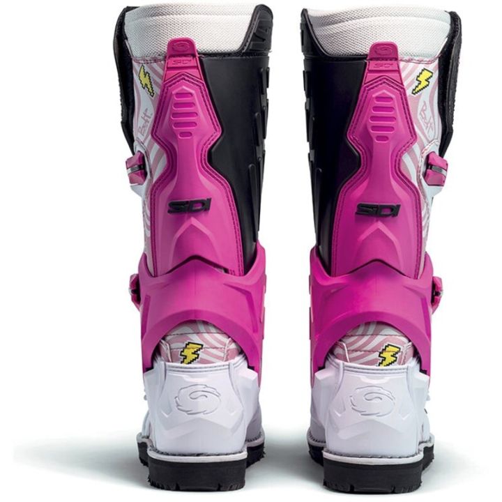 Bottes moto tout terrain Sidi 2026 Crossair HD Billy Bolt Edition Spéciale - Blanc & Rose
