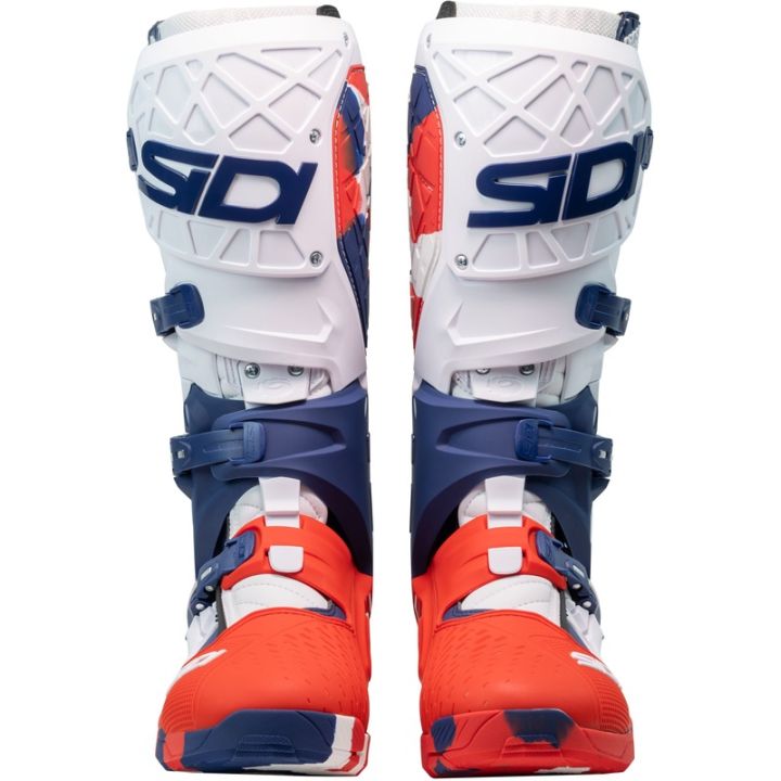 Bottes moto tout terrain Sidi 2026 Crossair X - Blanc Bleu Rouge