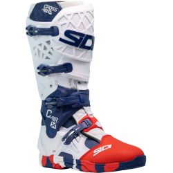 Bottes moto tout terrain Sidi 2026 Crossair X - Blanc Bleu Rouge
