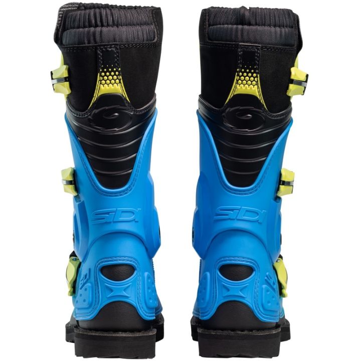 Bottes moto tout terrain enfant Sidi 2026 Flame - Bleu & Jaune