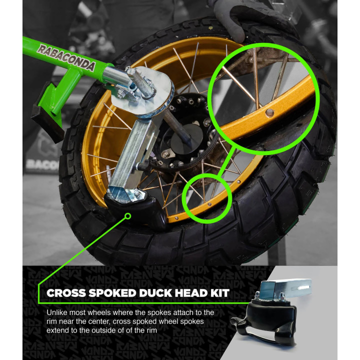 RABACONDA - Tête de canard seule pour roues à rayons croisés - Machine Street Bike