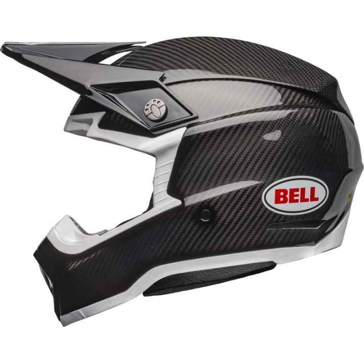 Casque cross Bell MOTO-10 Spherical Solid - Noir Blanc Brillant