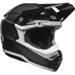 Casque cross Bell MOTO-10 Spherical Solid - Noir Blanc Brillant 2
