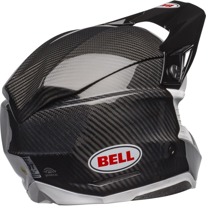 Casque cross Bell MOTO-10 Spherical Solid - Noir Blanc Brillant