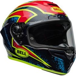 Casque moto Bell Race Star DLX Flex - Bleu Rouge 2