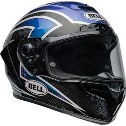 Casque moto Bell Race Star DLX Flex - Noir Bleu 2