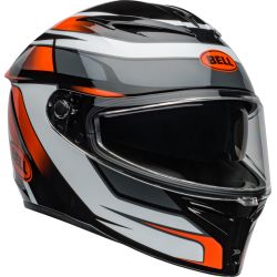 Casque moto Bell Lithium MIPS Podium - Noir Orange 2