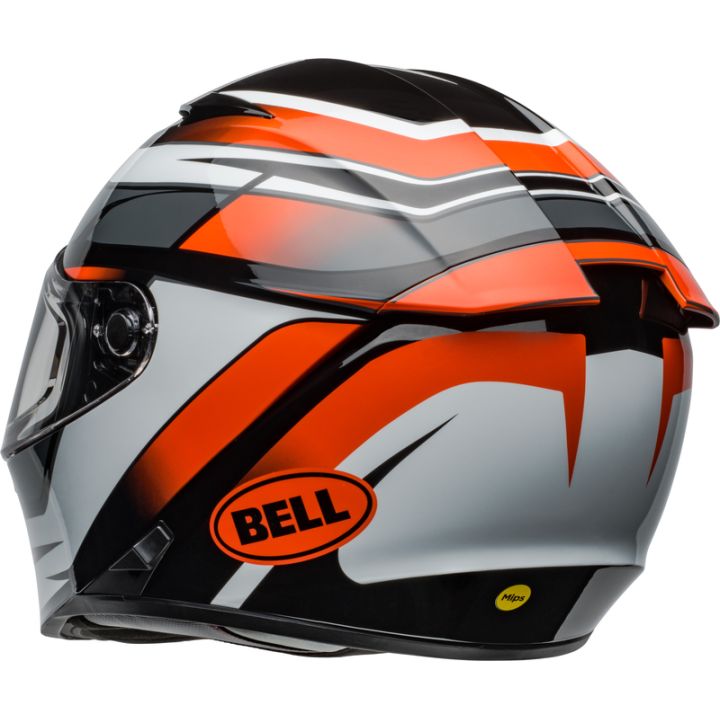 Casque moto Bell Lithium MIPS Podium - Noir Orange