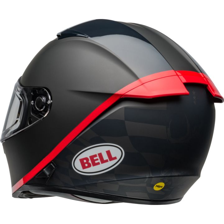 Casque moto Bell Lithium MIPS Hartluck - Noir Mat Rouge